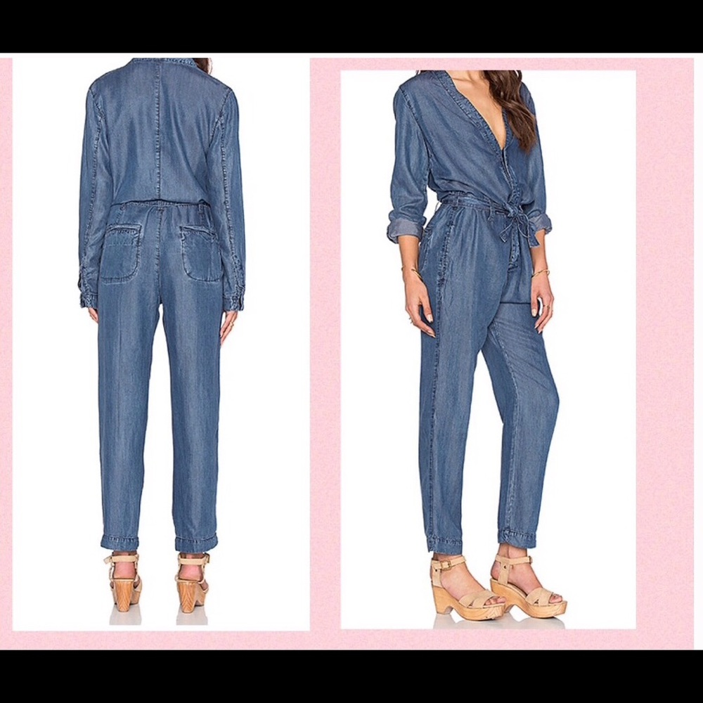 Free People denim jumpsuit LOU size 2
